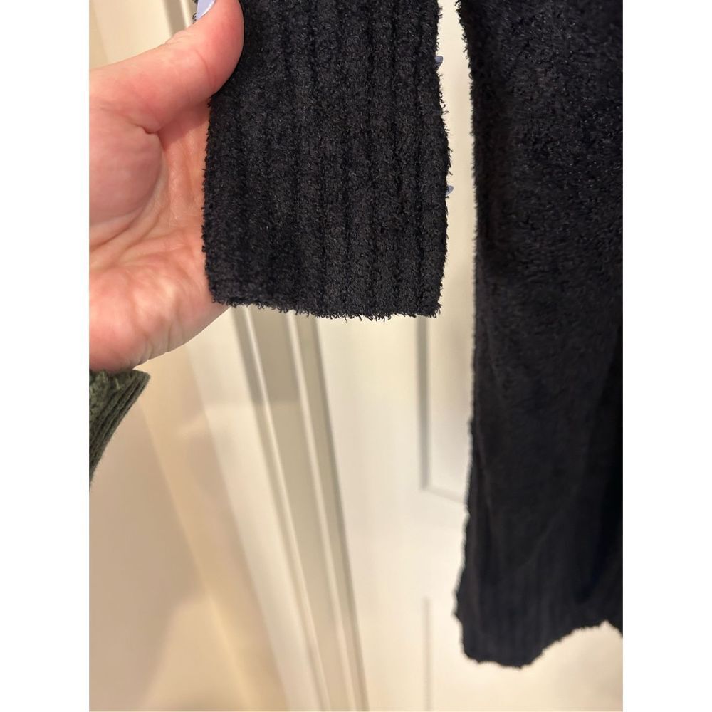 Barefoot dreams black long weekend open front cardigan small - Picture 4 of 8